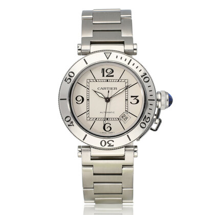 Pasha de Cartier Seatimer 42  - 2009 box + papers | steel XL | W31080M7
