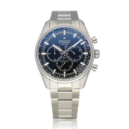 El Primero 36'000 VPH 42 - 2021 box + papers | steel black BRACELET + STRAP