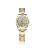 Rolex Lady-Datejust 26 NEW ROLEX SERVICE 2009 B+P | steel - yellow gold silver roman Oyster
