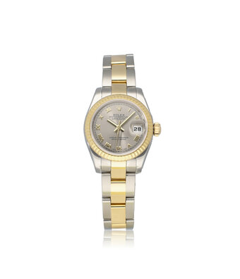 Rolex Lady-Datejust 26 NEW ROLEX SERVICE 2009 B+P | steel - yellow gold silver roman Oyster