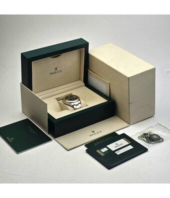 Rolex Datejust 41 steel - yellow gold fluted black Wimbledon roman Oyster 2015 B+P