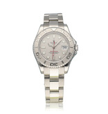 Rolex Yacht-master 35 NEW ROLEX SERVICE - 2004 B+P | steel - platinum red medium