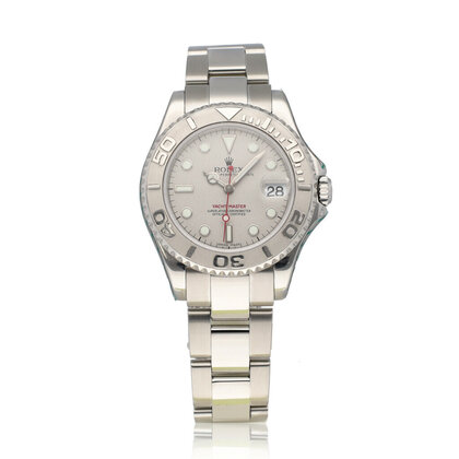 Yacht-master 35 NEW ROLEX SERVICE - 2004 B+P | steel - platinum red medium