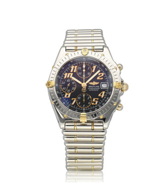 Breitling Chronomat Chronograph 39 - 1998 box + papers | steel - gold blue rouleaux