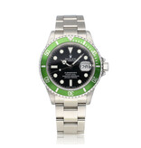 Rolex Submariner Date 40 Fat / Flat Four - 2004 B+P | steel Kermit - Green F-serial
