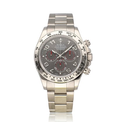 Daytona  40 grey 2009 box + papers | chrono white gold red slate racing