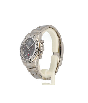 Rolex Daytona  40 grey 2009 box + papers | chrono white gold red slate racing