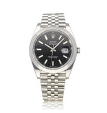 Rolex Datejust 41 - 2024 box + papers | steel black index domed Jubilee