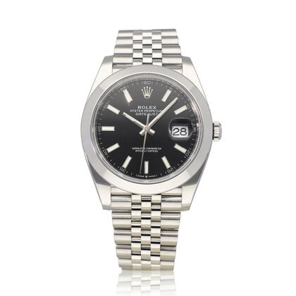 Datejust 41 - 2024 box + papers | steel black index domed Jubilee