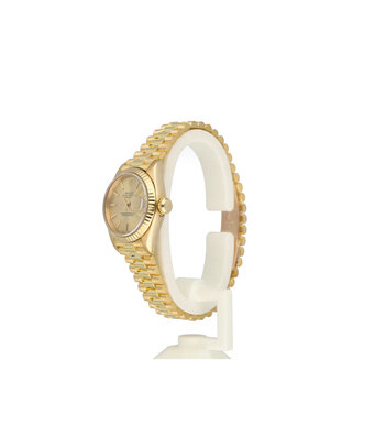 Rolex Lady-Datejust 26 yellow gold champagne index tight President N-serial - 1991