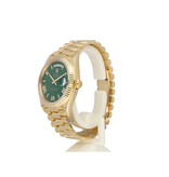 Rolex Day-Date 40 - green 2024 box + papers | yellow gold flat / money President