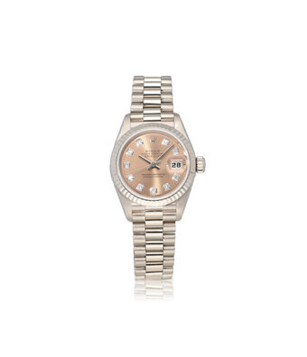 Rolex Lady-Datejust 26 white gold diamond 1999 B+P | NEW ROLEX SERVICE