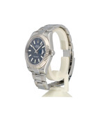 Rolex Datejust II 41 blue Oyster 2016 box + papers | steel - white gold fluted