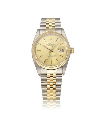 Rolex Datejust 36 steel gold champagne Jubilee - 1984 | NEW ROLEX SERVICE