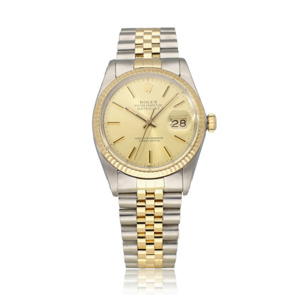 Datejust 36 steel gold champagne Jubilee - 1984 | NEW ROLEX SERVICE