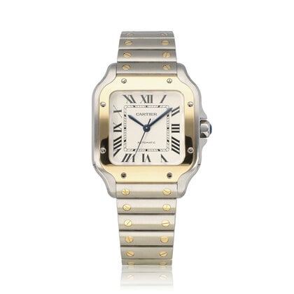 Santos de Cartier  Medium - 2021 box + papers | steel - yellow gold medium | ref. 4075 |