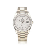 Rolex Day-Date 40 white gold meteorite factory diamond - baguette 2025 box + papers