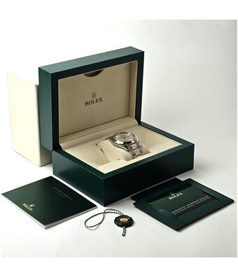 Rolex Datejust 41 2023 box + papers | steel - rose gold silver fluted / motif Oyster