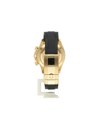 Rolex Daytona  40 NEW ROLEX SERVICE - 2020 B+P | Oysterflex yellow gold rubber black diamond