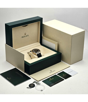 Rolex Daytona  40 NEW ROLEX SERVICE - 2020 B+P | Oysterflex yellow gold rubber black diamond