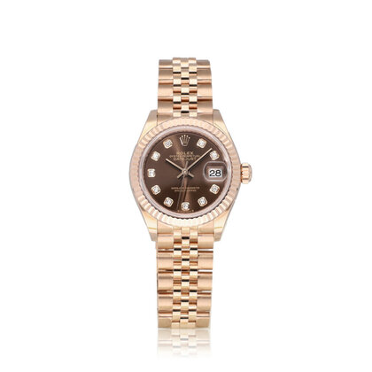 Lady-Datejust 28 rose gold UNWORN choco diamond Jubilee 2023 box + papers