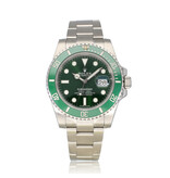 Rolex Submariner Date 40 NEW ROLEX SERVICE - 2017 B+P | steel green - Hulk ceramic