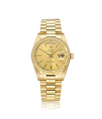 Rolex Day-Date 36 NEW ROLEX SERVICE - 1985 B+P | yellow gold champagne President