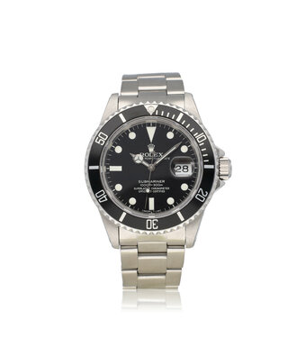 Rolex Submariner Date 40 steel black matte pallettoni 97-serial - 1987