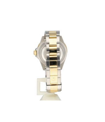 Rolex Submariner Date 40 NEW ROLEX SERVICE - 2003 B+P | steel - gold blue / bluesy