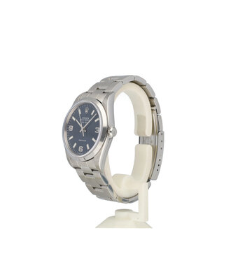 Rolex Air-king 34 NEW ROLEX SERVICE - 2005 box + papers  | steel blue Oyster