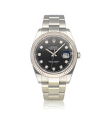 Rolex Datejust 41 2024 box + papers | steel - white gold black diamond Oyster
