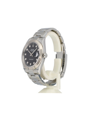 Rolex Datejust 41 2024 box + papers | steel - white gold black diamond Oyster