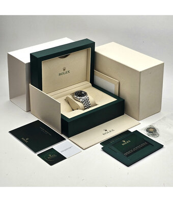 Rolex Datejust 36 NEW ROLEX SERVICE - 2022 B+P | steel - white gold blue Jubilee