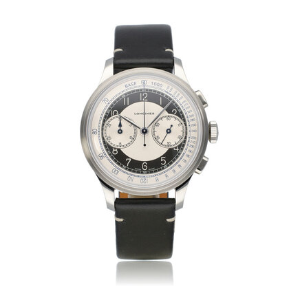 Heritage Classic  40 steel black - white dial leather strap 2025 box + papers