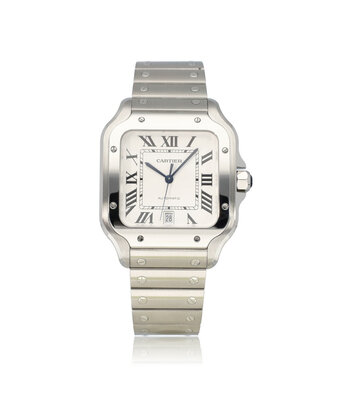 Cartier Santos de Cartier  Large OPEN DATE - B+P | steel silver XL | ref. 4072 |