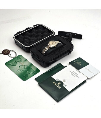 Rolex Lady-Datejust  NEW ROLEX SERVICE -  2006 + papers | steel - yellow gold factory diamond ro