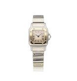 Cartier Santos de Cartier Galbée 24 steel / yellow gold white roman