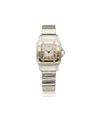 Cartier Santos de Cartier Galbée 34,8 steel / yellow gold white roman