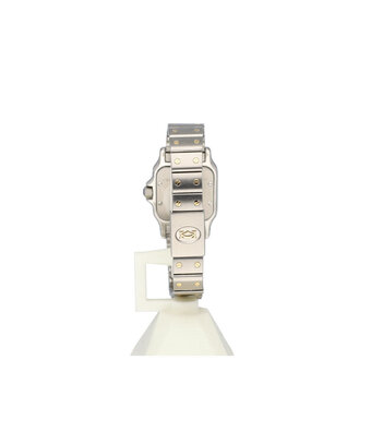 Cartier Santos de Cartier Galbée 24 steel / yellow gold white roman
