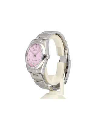 Rolex Oyster Perpetual 36 2023 box + papers | candy pink Mew steel domed Oyster