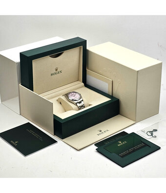 Rolex Oyster Perpetual 36 2023 box + papers | candy pink Mew steel domed Oyster