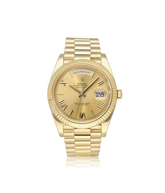 Rolex Day-Date 40 2020 box + papers | yellow gold champagne Roman President