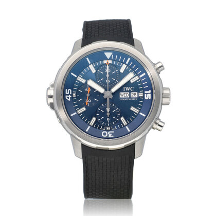 Aquatimer Chronograph Edition Expedition Jacques Cousteau 44 2019 + papers | steel blue ru