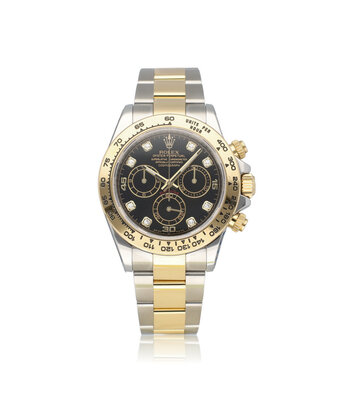 Rolex Daytona  40 NEW ROLEX SERVICE - 2016 B+P | steel - yellow gold black diamond