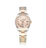 Rolex Datejust 31 NEW ROLEX SERVICE - 2018 B+P | steel - rose gold pink roman Oyster