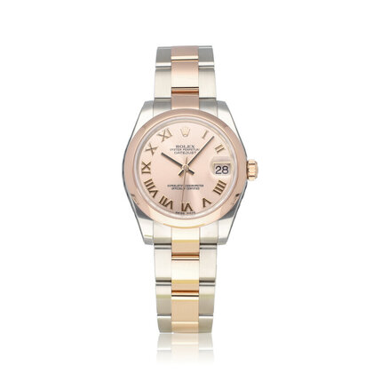 Datejust 31 NEW ROLEX SERVICE - 2018 B+P | steel - rose gold pink roman Oyster