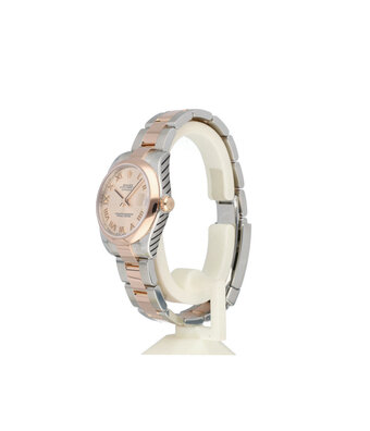 Rolex Datejust 31 NEW ROLEX SERVICE - 2018 B+P | steel - rose gold pink roman Oyster