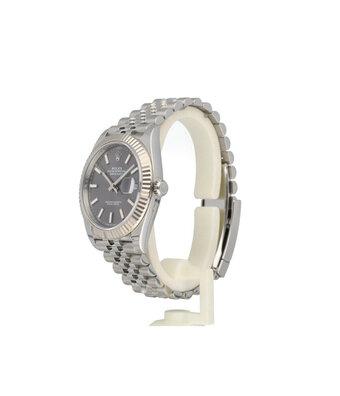 Rolex Datejust 41 NEW ROLEX SERVICE - 2023 B+P | steel - white gold silver index fluted Jubilee