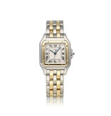 Cartier Panthère de Cartier   2 ROW - 1990 + papers | steel - gold ivory roman