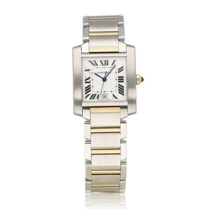 Tank Française LM 2008 box + papers | steel yellow gold - silver large LM